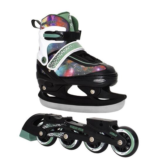 Раздвижные роликовые коньки (со сменными лезвиями) Cosmic Star Black L (37-40)