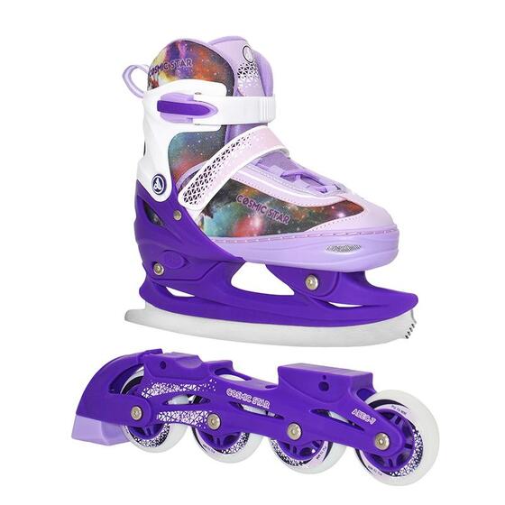 Раздвижные роликовые коньки (со сменными лезвиями) Cosmic Star Violet L (37-40)