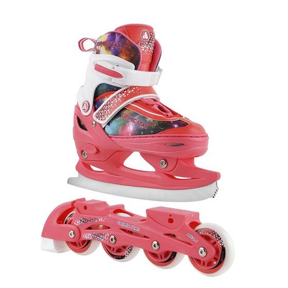 Раздвижные роликовые коньки (со сменными лезвиями) Cosmic Star Pink L ( 37-40)