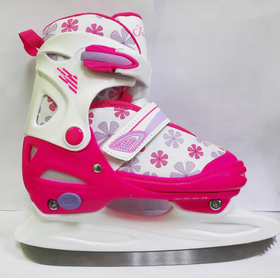 Коньки раздвижные JR Jasmin Ice бел/розов р.34-37