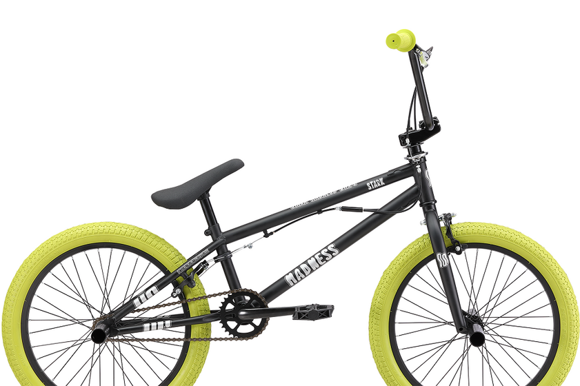 Велосипед Stark'24 Madness BMX 2 черный-матовый/серебристый/хаки