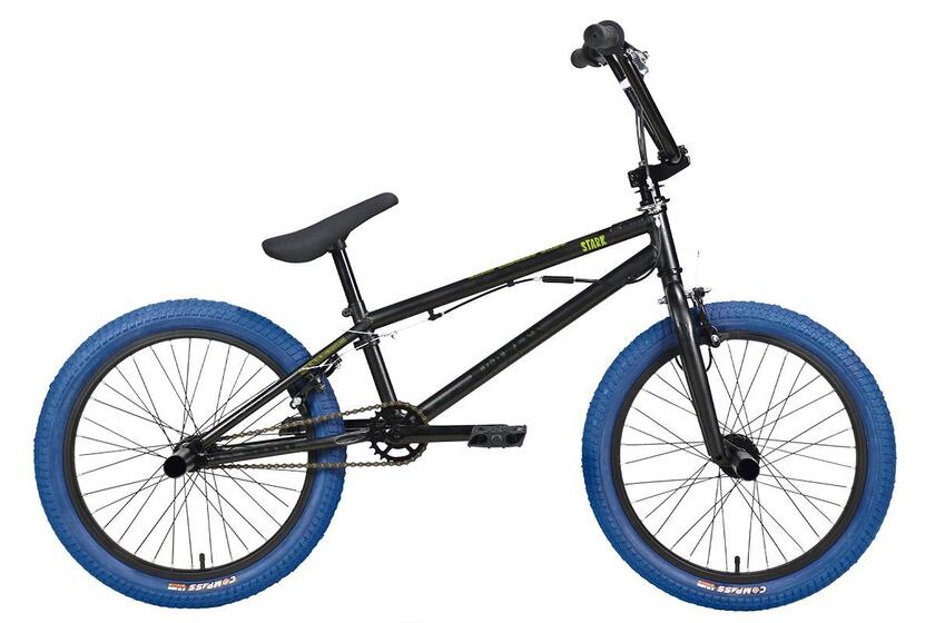 Велосипед Stark'24 Madness BMX 3 антрацитовый матовый/антрацитовый глянцевый,зеленый/темно-синий