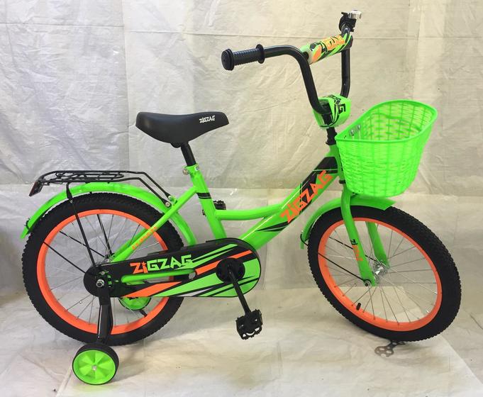 Велосипед двухколесный детский ТМ ZIGZAG, модель CLASSIC, диаметр колеса 14", зелёный (043128)