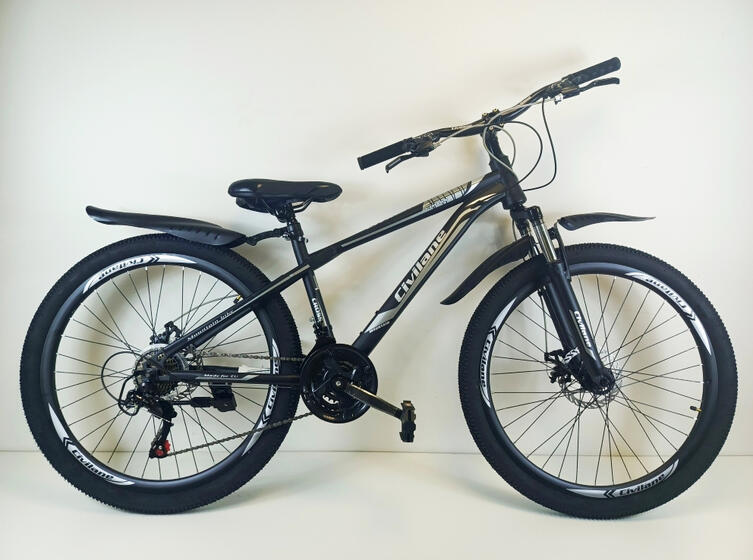 Велосипед 26"  ТМ Civilane, CROSS DISK ,  рама 17" BLACK/GREY (N)